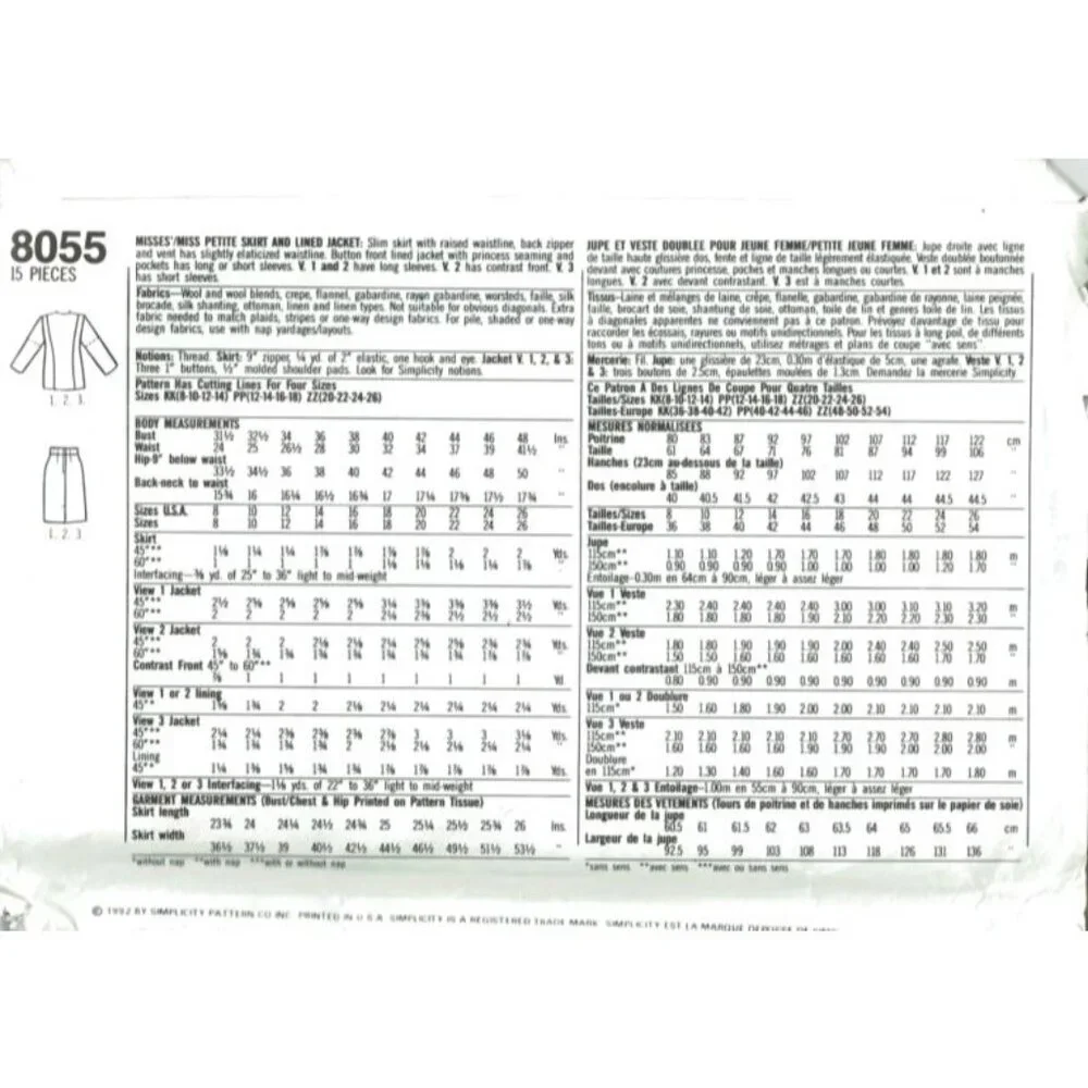 Simplicity sewing pattern